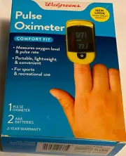FINGER TIP PULSE OXIMETER COMFORT FIT MEASURES OXYGEN LEVEL & PLUSE RATE