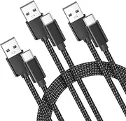 [Basesailor] for Samsung Galaxy S25 Charger Cable 3Pack 1/2/3M,USB to USB C Cable,Type C Fast Charging Power Cord for Galaxy S22 S23 S24 FE Plus Ultra,A15,A25,A34 A35,A53 A54 A55,A74 A73,Tab S8 S9 S10