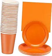 Kisangel 1 Set Party Paper Dinnerware Dinner Plates Dessert Plates Paper Cups Napkins for Birthday Parties Showers and Gatherings Heavy Duty Tableware