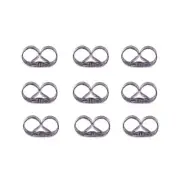2000pcs 201 Stainless Steel Butterfly Earnuts Safety Earring Backs Stopper 5x3mm