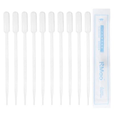 60pcs Plastic 10ml Pipettes Dropper Disposable Transfer Calibrated with Scale