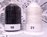 NEW Black & off white GUTERMANN miniking 100% polyester thread 1094 yd Spools