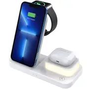 4 in 1 Folding Wireless Charger with Touch Lamp Night Light for iPhone Apple Watch Airpods