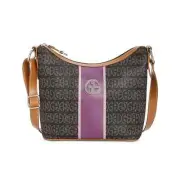 Giani Bernini Giani Block Signature Stripe Hobo NEW OSFA PURPLE