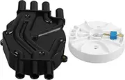 iplusmile 1 Set Durable Ignition Distributor Cap and Rotor Kit Replacement for Enhanced Engine Performance Compatible with Various Vehicle Models Easy Installation Material