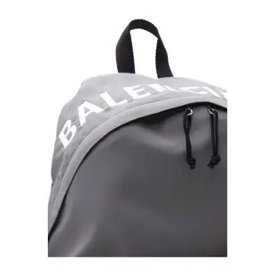 【二手】BALENCIAGA 19SS Wheel 刺繡 LOGO 灰色 雙肩包 後背包