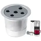 For Nespresso Stainless Steel Coffee Capsule Reusable Espresso Pod 5 Holes