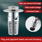 Plastic Pop Up Drain Filter Hair Trap Sink Strainer Bathroom Accessory