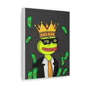 Canvas Wrap, Black Friday Pepe The Frog Mooney Art - Crypto Wall Decor, Unique H