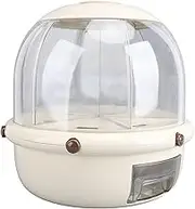 Grain And Rice Storage Container, 360 Degree Rotating 6 Compartment Dual Layer Rice Beans Dry Food Storage Container For Storing Small And Dense Grains Like Lentils, Rice, Barley