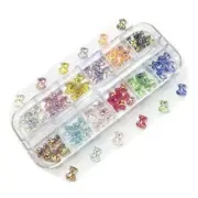1 Box Set Teddy 3D Nail Art Sequins Decorations Accessories Mixer Colours 60pcs
