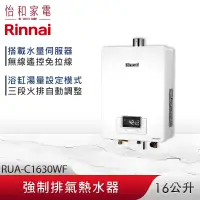 在飛比找蝦皮商城優惠-Rinnai 林內 16L 強制排氣熱水器(無線遙控) RU