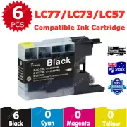 6x Compatible Ink LC77 LC73 LC40 Black For Brother MFC J5910dw J430w DCP J725d