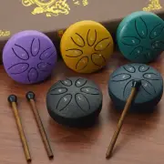 3 Inch 6-Tone Mini Hand Pan Drums Steel Tongue Drum Set Hollow Meditation Drum