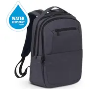 Rivacase Suzuka Backpack for 15.6" Laptops - Grey with Water-Resistant Fabric - Suitable for Business and Travel [7765]