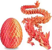 AHEJIOO 3D Dragon Egg, Movable 3D Printed Crystal Dragon, Mystical Toy, Ideal Collection and Decoration for Dragon Lovers and Fantasy Fans
