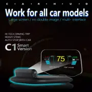 Car OBD2 GPS Head Up Display Navigation HUD Windscreen Projection Speedometer