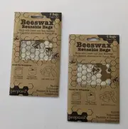 Prepara Reusable Beeswax Food Bags 3 bags per pack / 2 packages