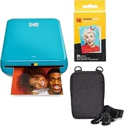 [KODAK] Step Printer Wireless Mobile Coloured Photo Printer with Zinc Technology (Blue) Travel Kit