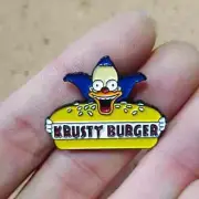 The Simpsons Krusty Burger Enamel Pin Hat Backpack Jackets Badge Merch Animation