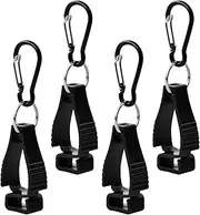 Work Glove Clip 4 Pcs Glove clip Holder Glove Clamp Grabber Holder Labor Work Clamp Multifunctional Anti-lost Glove Clip for Work Gloves Glasses Helmets Hanger (Black)