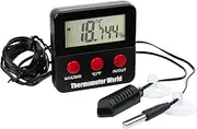 Digital Reptile Tank Max Min Thermometer and Hygrometer with Remote Probes - Ideal for Reptile Tanks, Terrariums, Vivariums, Brooders, and Incubators