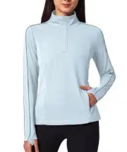 Mondetta Ladies' Quarter-Zip Pullover, Blue XS