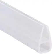 Shower Door Seal Strip, 2 Meters Weatherproof U Shape Silicon Rubber Glass Door Sealing Strip, Transparent Flexible Shower Door Sweep for Bathroom (6mm)