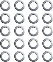 20 PCS Oil Drain Plug Gasket Washer Crush Seals, Screw Washer, Aluminum Crush Washer, Compatible with Honda, Fits Civic, Accord, CR-V/CRV, Pilot, Odyssey and More (Silver)