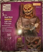 Home Depot Accents Holiday 5.5 ft. Animated LED Sitter of Souls Halloween Read
