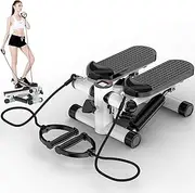 Stepper Multifunctional Foot Machine, Stovepipe Slimming Mute Household Fitness Equipment with Resistance Bands, Load 1