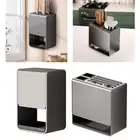 Knife Block, Knife Drain Stand, Non-Slip Multifunction Storage Rack, with Drain