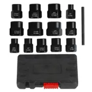 Precise Engineered 14Piece Nut Extractor Set for Various Sized Bolts Repair Work