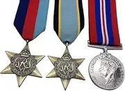 [Hornbeam Militaria] Replica WW2 Medals Grouping, Three Medals, Full Size, 1939/45 Star, Air Crew Europe Star, 1939/45 War Medal, WW2 Medals, Bomber Command