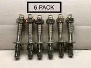 M16 x 125mm Hex Nut Zinc Plated Heavy Duty Trubolt Stud Anchor Dynabolt - 6 PACK