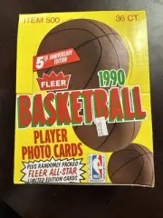 1990 Fleer Basketball box of card 36 unopened packs Michael Jordan
