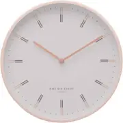 NEW One Six Eight London Ellie Wall Clock, Blush, 30cm