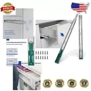 Smooth Glide 10 Pairs of 22-Inch Push to Open Drawer Rails for Easy Access