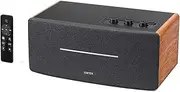 Edifier D12 Active Bookshelf Speaker Bluetooth 5.0 Compact Wooden Integrated Desktop Stereo, 70W RMS, 2×4" Woofers & 2×0.75" Tweeters, BT/RCA/3.5mm AUX Input, Subwoofer Output, Remote Control, Brown