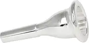 TOPPERFUN 13.3mm Silver Plated Tuba Mouthpiece for Instrument Replacement Accessory Sleek Finish