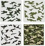 FINGERINSPIRE 3 pcs Camo Stencil Kit 11.8x11.8inch Stencils for Spray Paint Camouflage Pattern Painting on Wood, Canvas, Paper, Fabric, Floor, Wall and Tile DIY-WH0172-865-US18
