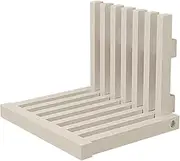 Wall-Mounted Folding Chair Wooden Folding Seat Save Space Ultra-Thin Folding Seat Shoe Changing Stool for Hallway Bathroom Changing Room Balcony,White