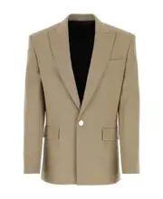 single-breasted wool suit jacket FR48,FR50 Nude