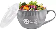 Fmsdd 28 Ounce Soup Bowl with Handle, Ceramic Large Soup Mug, Microwave Safe Cup
