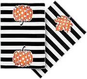 OKUMEYR 2Pcs Microfiber Kitchen Dish Towels Fall Themed Dishcloths for Cleaning Versatile Use for Dishes Glassware and Tables and Easy Cleaning Cloths