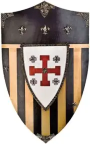 Gladius Jerusalem Shield Wood Construction Dimensions 28.5" x 18.75" - 875