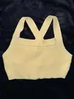 House Of Harlow Pastel Yellow Knit Crop Top Size Medium M BNWT New