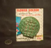 Vintage Beagle Flower Frog Green Lead Cage NOS Factory Sealed 3 1/4"