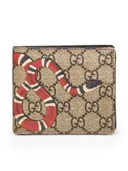 Brown Snake Print Supreme GG Billfold Wallet
