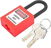 Construction Site Lockout Lock with High Temperature, Lock Beam Diameter 6mm/1.5in, Specifically for Chemicals, Power Plants, Engineering Plastic Reinforced Nylon PA (Red)